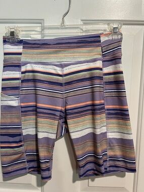 Columbia Striped Purple Athletic Shorts size